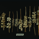 A sampling of the 192 vertebrae-on-posts found in southern Peru.